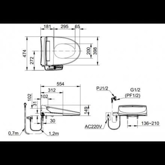 Nắp Điện Tử INAX CW-KB22AVN