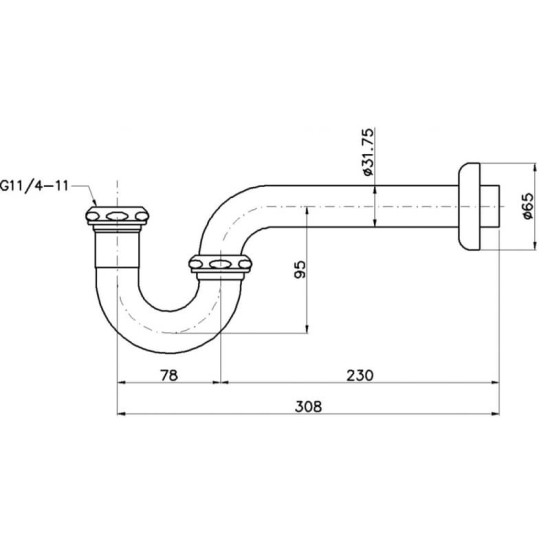 Ống Xả Nước Co Chữ P TOTO TVLF401