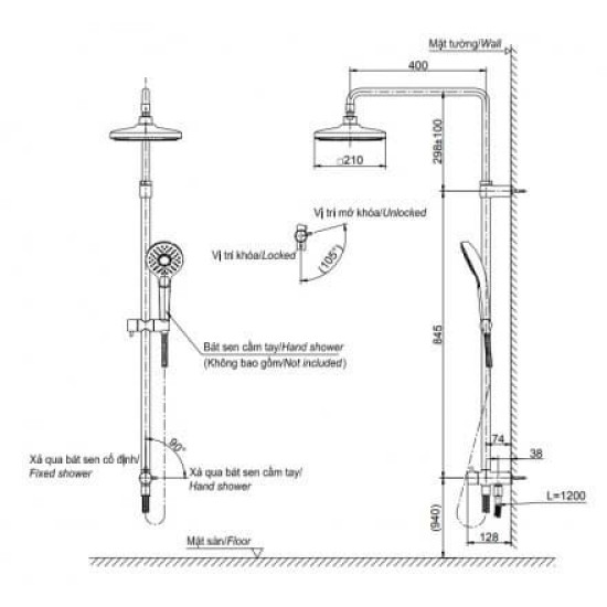 Sen Cây TOTO TBW02001B Nóng Lạnh