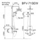 Sen Tắm Âm Tường Inax BFV-71SEW Nóng Lạnh