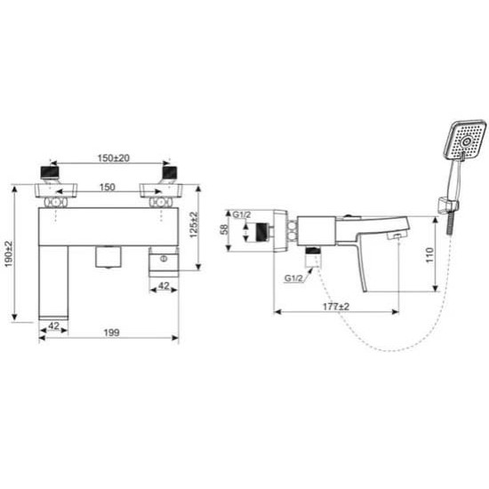 Vòi Sen Tắm Inax BFV-403S Nóng Lạnh