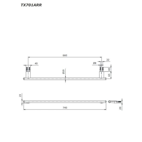 Thanh Treo Khăn TOTO TX701ARR