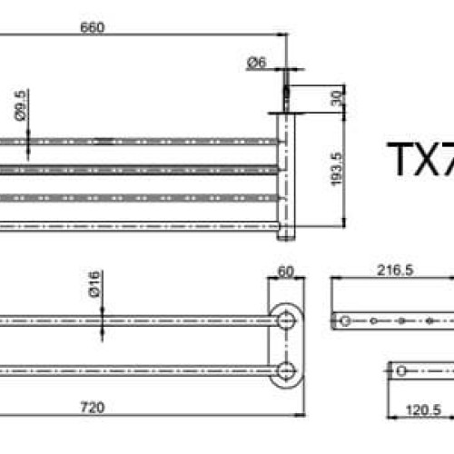Thanh Treo Khăn TOTO TX726AE Hai Tầng