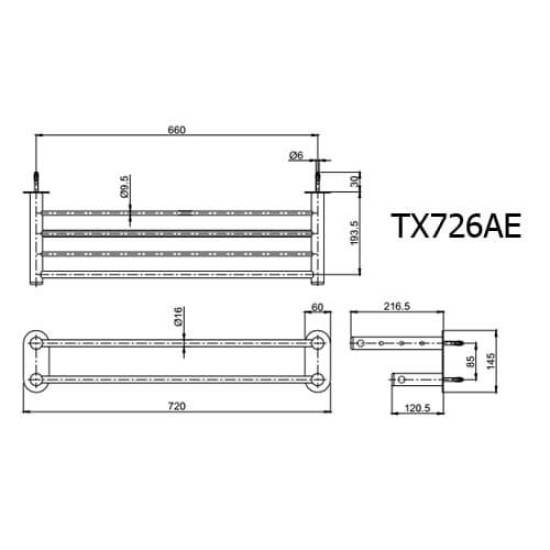 Thanh Treo Khăn TOTO TX726AE Hai Tầng