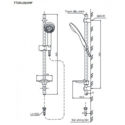 Thanh Trượt Sen Tắm TOTO TTSR106SMF