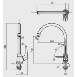 Vòi Bếp Inax SFV-17 Lạnh