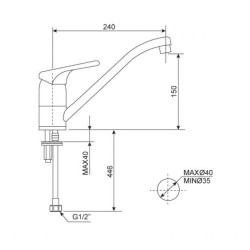 Vòi Bếp Nóng Lạnh American Standard WF-5637