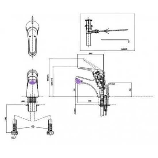 Vòi Chậu Rửa Lavabo Inax LFV-902S Nóng Lạnh