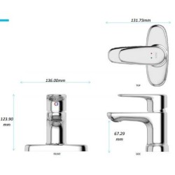 Vòi chậu rửa Lavabo nóng lạnh Inax LFV-1111S