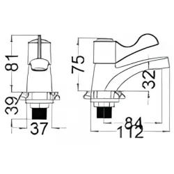 Vòi Lạnh Lavabo CAESAR B027C Tay Nhựa