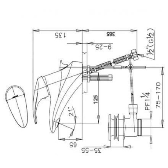 Vòi Lavabo COTTO CT563A Augusta Nóng Lạnh