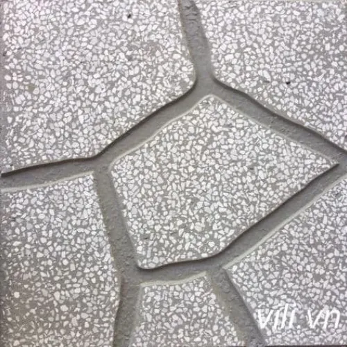 Gạch Lát Vỉa Hè 40x40 Terrazzo Giả Đá Xám